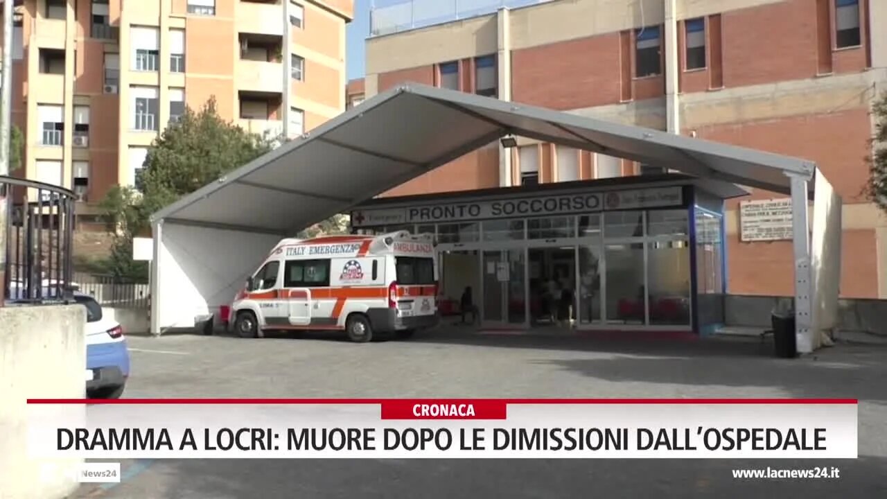 Dramma a Locri muore dopo le dimissioni dall’ospedale