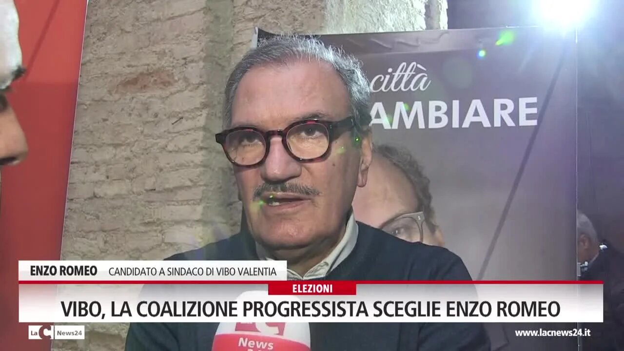 Vibo, la coalizione progressista sceglie Enzo Romeo