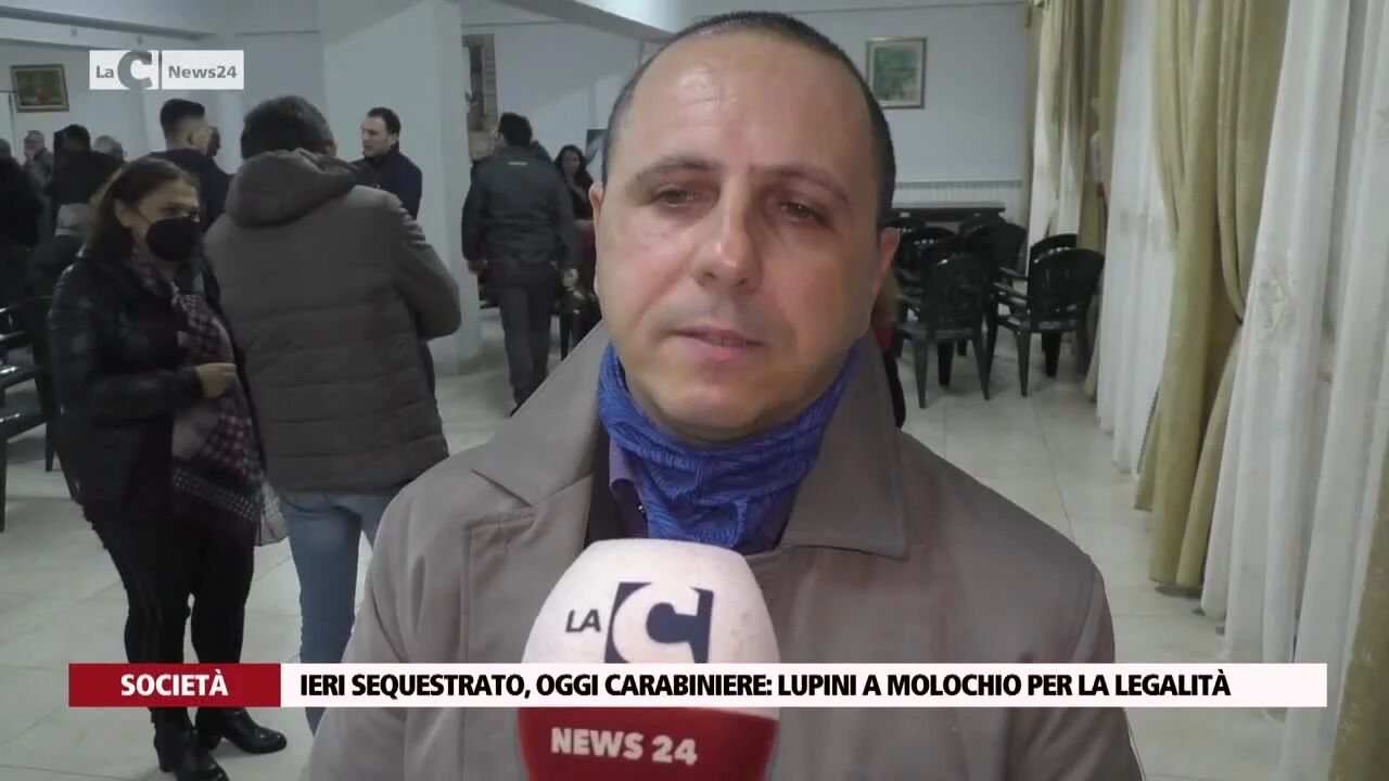 Ieri sequestrato, oggi carabiniere Lupini a Molochio per la legalità