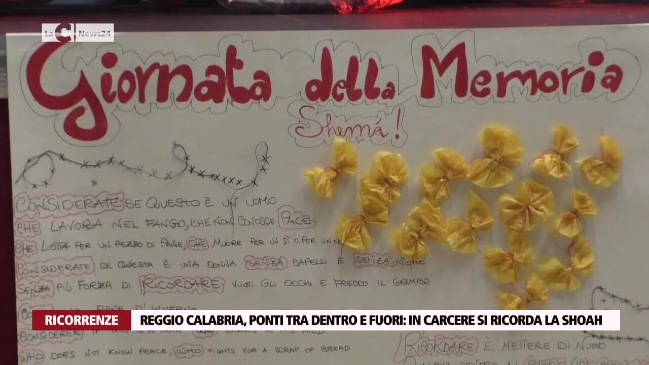 Reggio, ponti tra dentro e fuori: in carcere si ricorda la Shoah