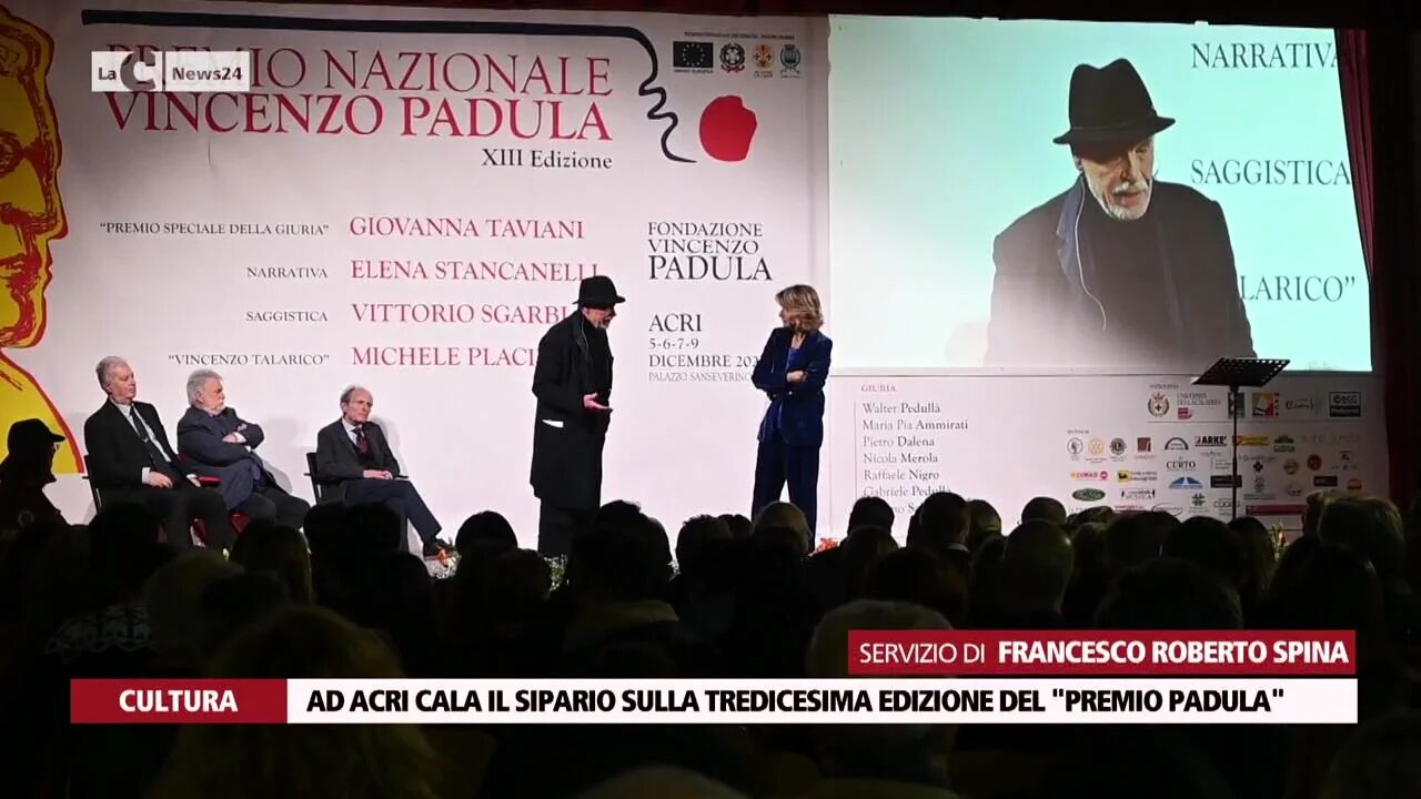 Ad Acri cala il sipario sulla tredicesima edizione del "Premio Padula"