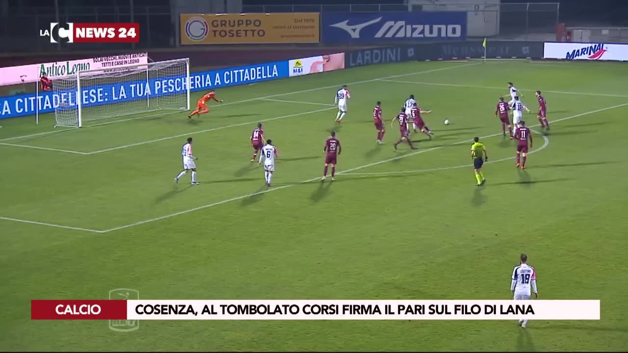Cosenza, al tombolato Corsi firma il pari sul filo di lana