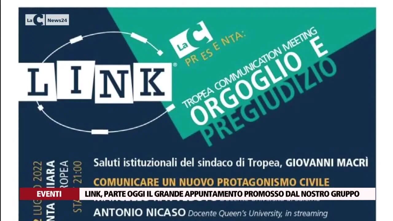Link, parte oggi il grande appuntamento promosso dal nostro gruppo