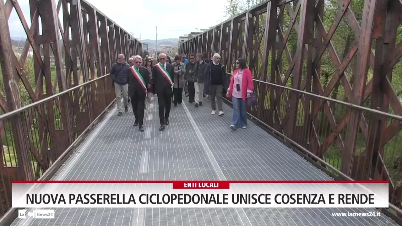 Nuova passerella ciclopedonale unisce Cosenza e Rende
