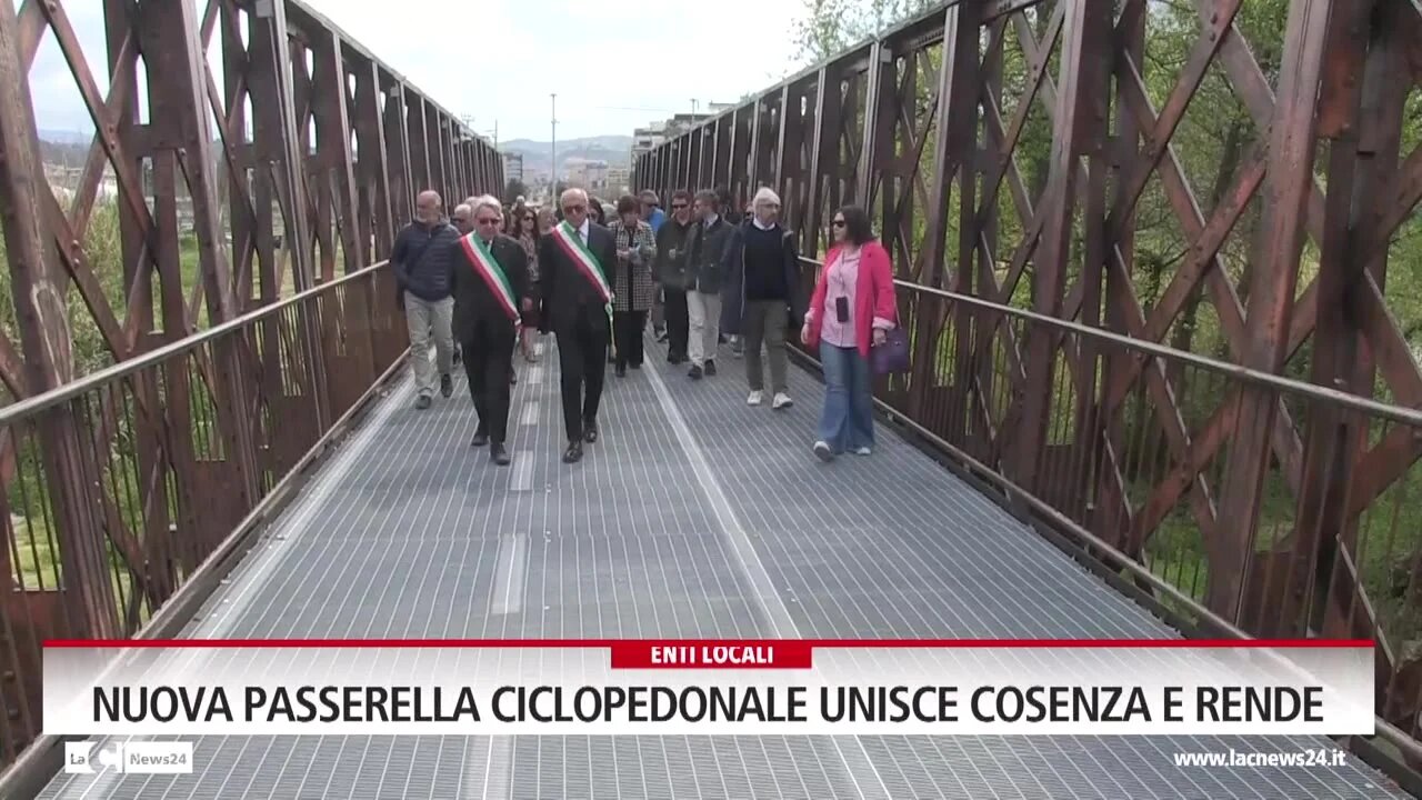 Nuova passerella ciclopedonale unisce Cosenza e Rende