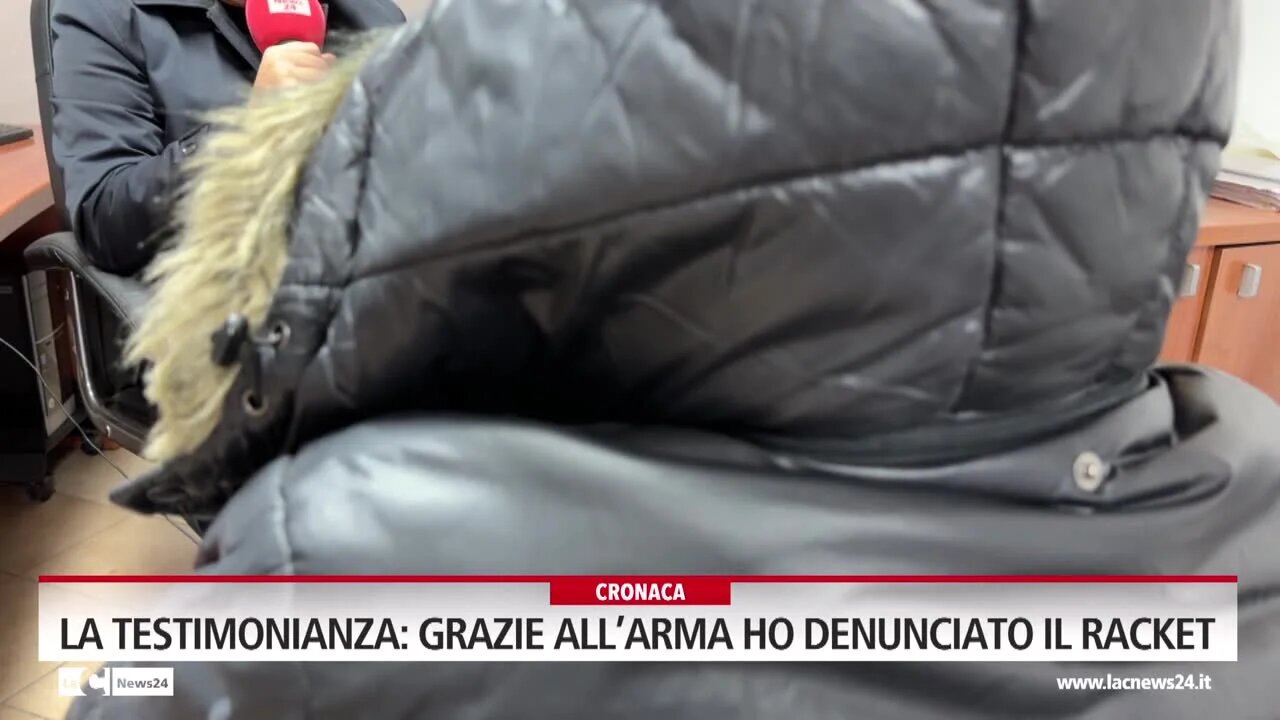 La testimonianza:  «Grazie all’Arma ho denunciato il racket»