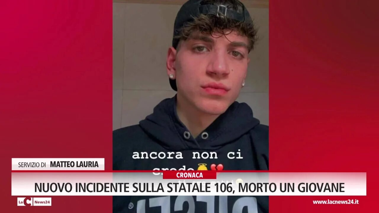 Nuovo incidente sulla statale 106, morto un giovane