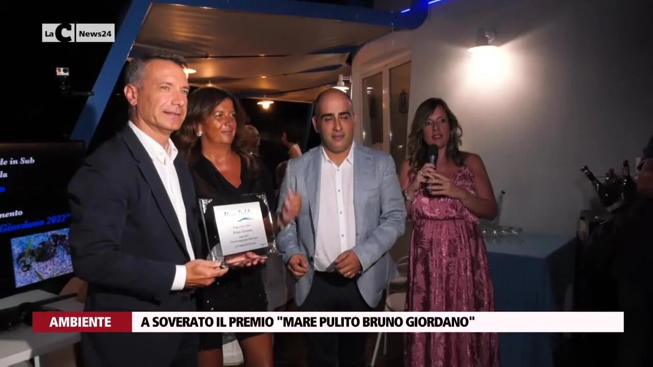 Premio Mare Pulito Bruno Giordano 2022, conferito al Comune di Soverato il prestigioso riconoscimento