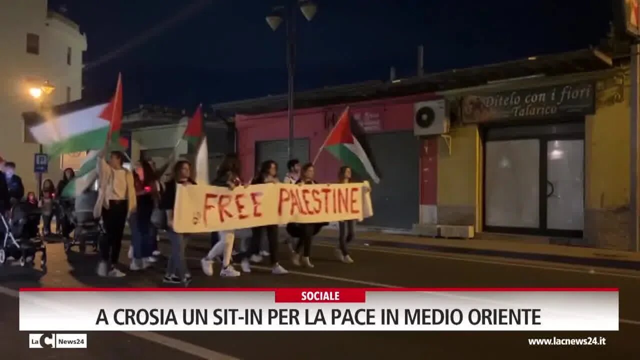 A Crosia un sit-in per la pace in Medio Oriente