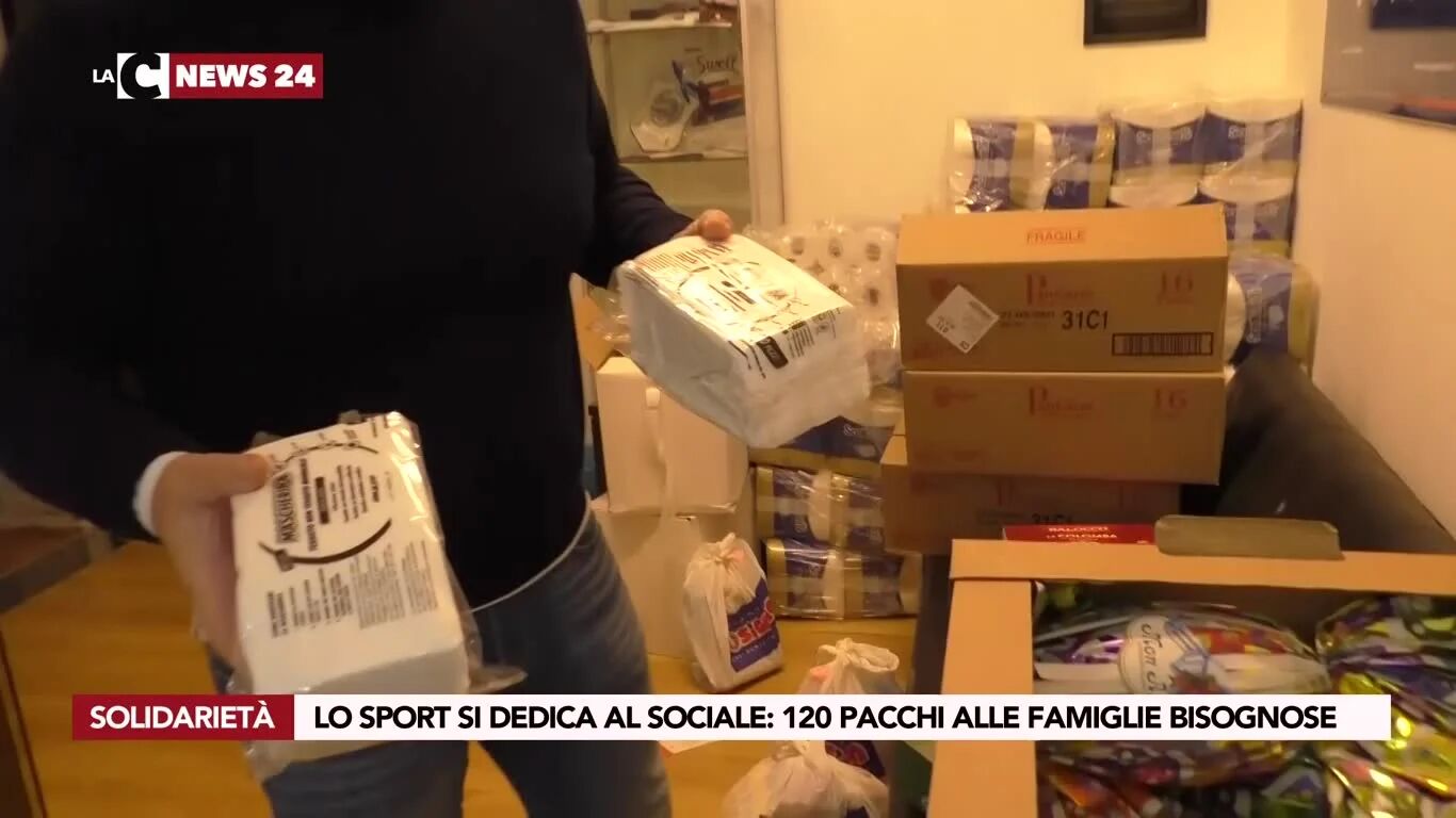 Lo sport si dedica al sociale: 120 pacchi alle famiglie bisognose