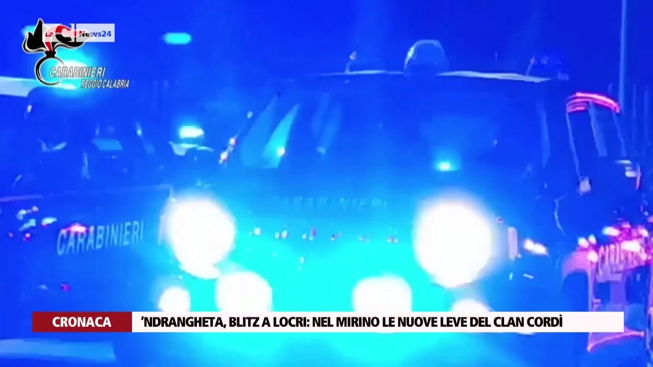 ’Ndrangheta, blitz a Locri: nel mirino le nuove leve del clan Cordì
