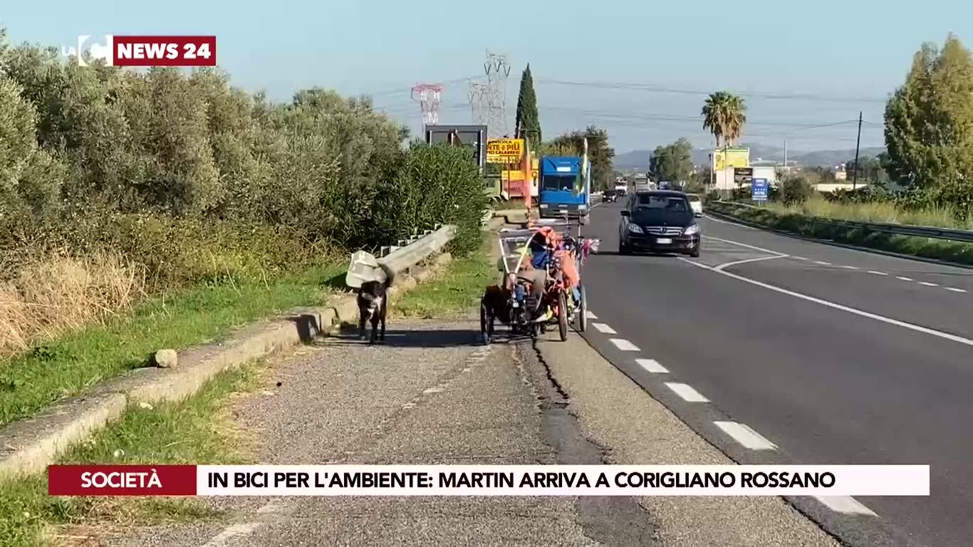 In bici per l'ambiente Martin arriva a Corigliano Rossano