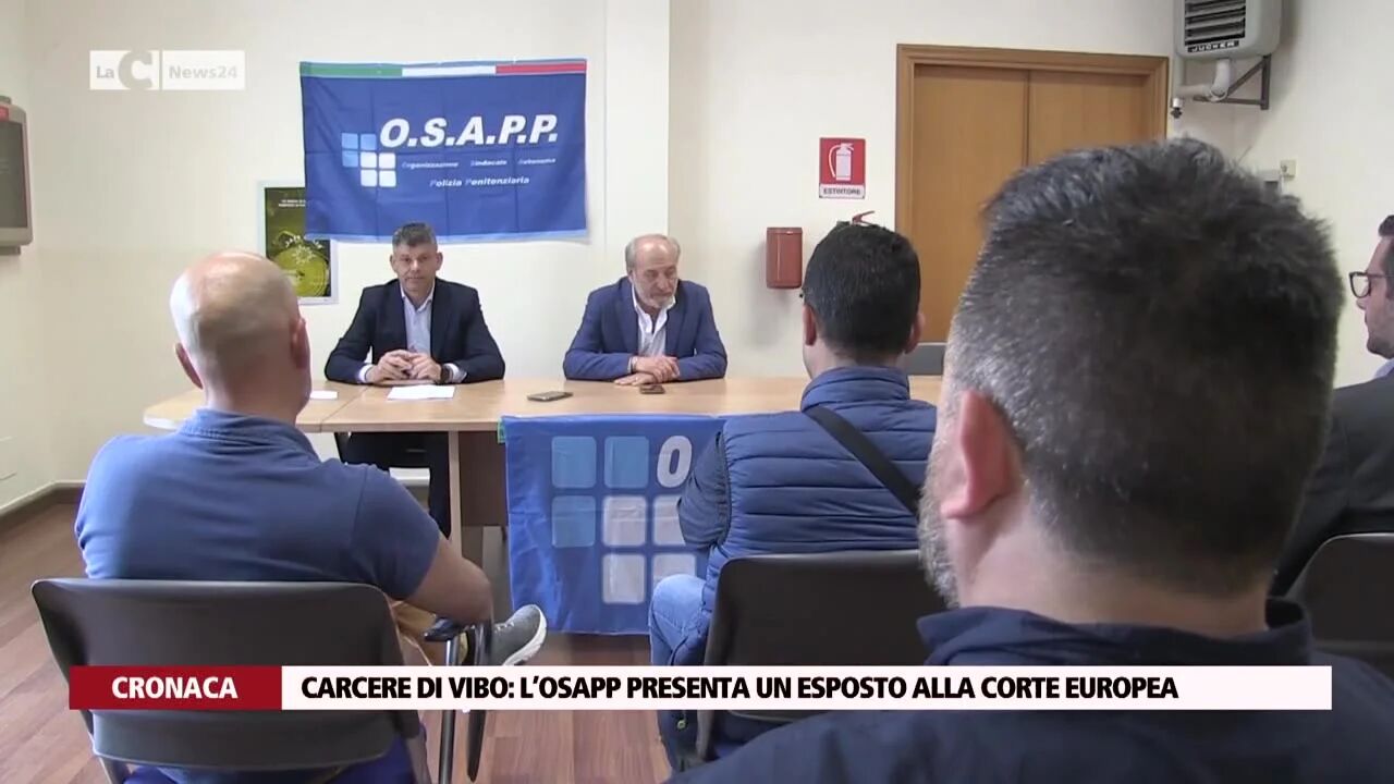 Carcere di Vibo: l’Osapp presenta un esposto alla Corte Europea