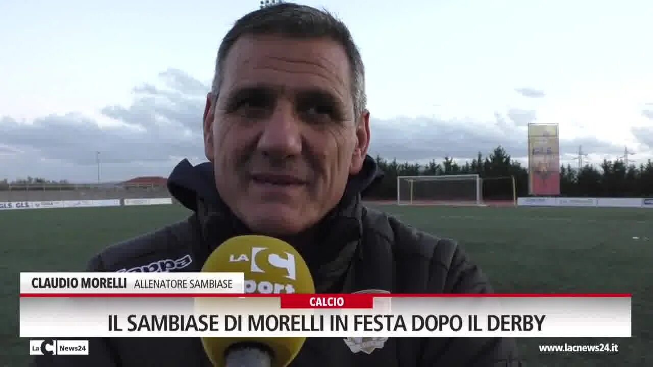 Il Sambiase di Morelli in festa dopo il derby