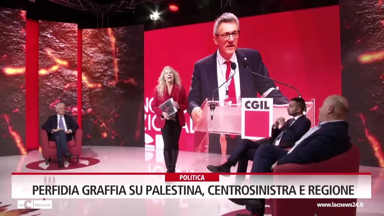 Perfidia graffia su Palestina, Centrosinistra e Regione