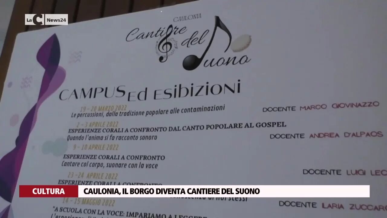 Caulonia, il borgo diventa cantiere del suono