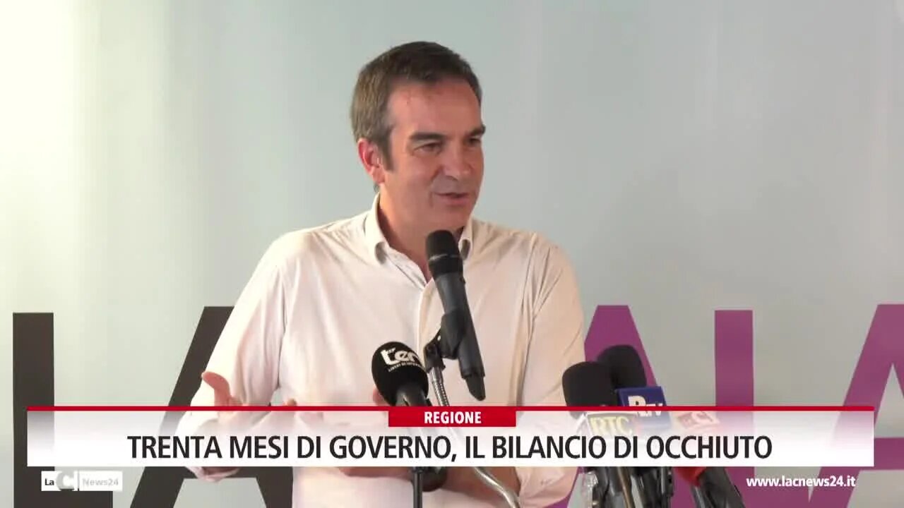 Trenta mesi di governo, il bilancio di Occhiuto