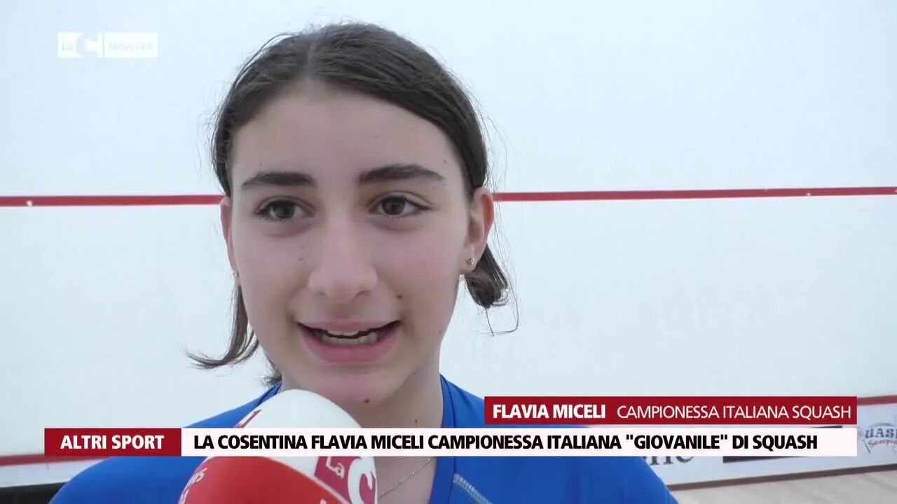 La cosentina Flavia Miceli campionessa italiana "giovanile" di Squash