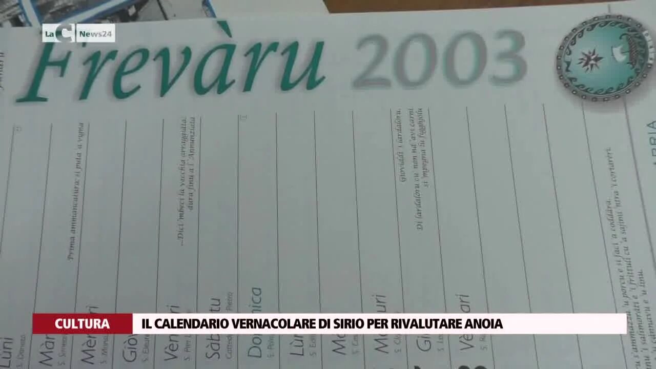 Anoia, il calendario dell’associazione Sirio per salvare il dialetto