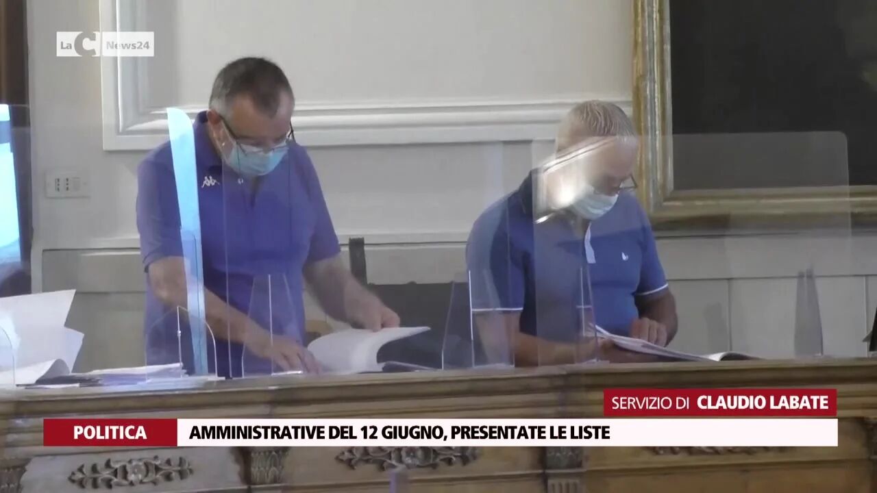 Amministrative del 12 giugno, presentate le liste