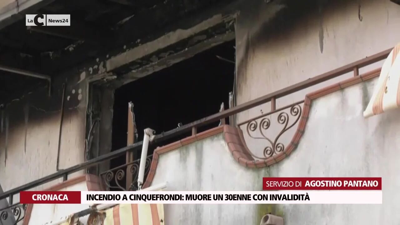 Incendio a Cinquefrondi muore un 30enne con invalidità
