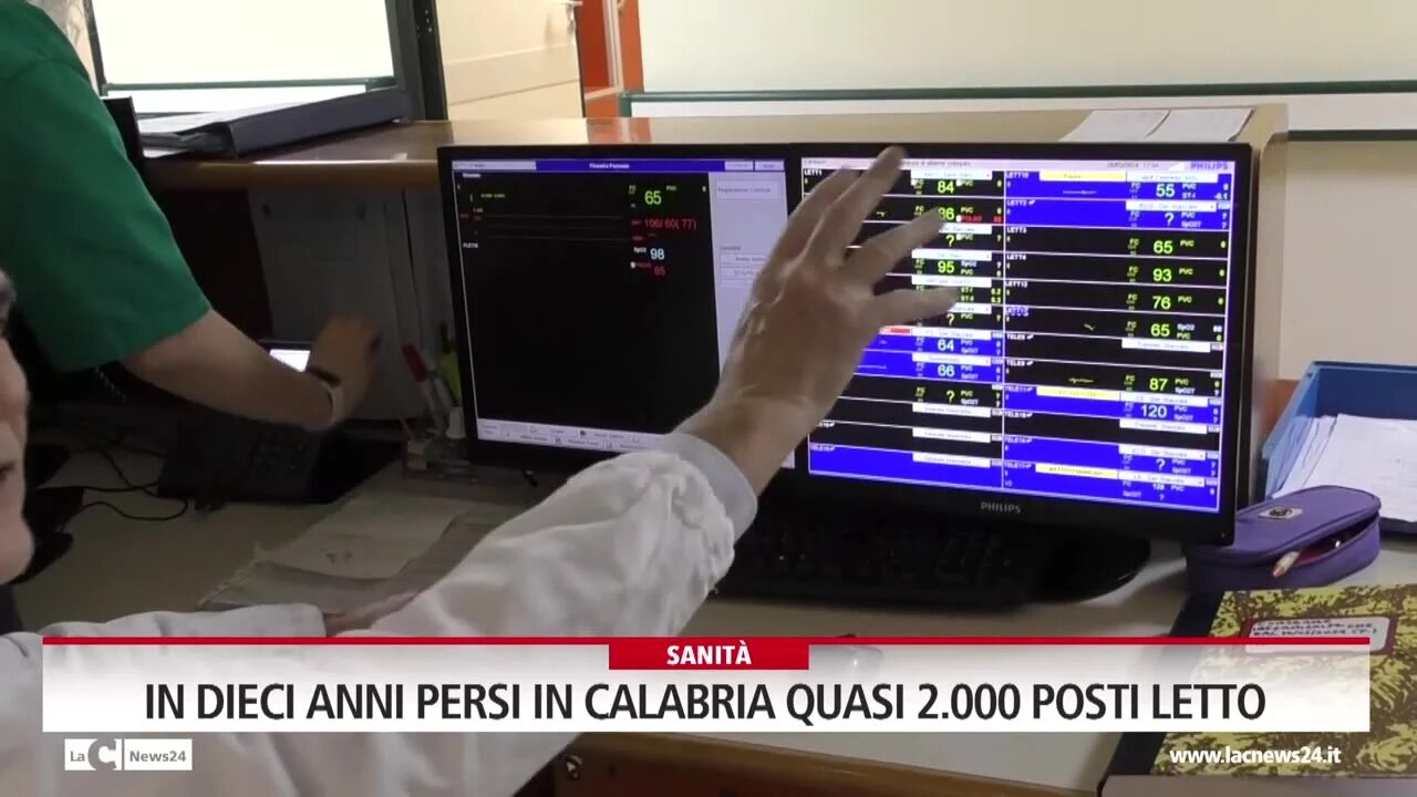 In dieci anni persi in Calabria quasi 2.000 posti letto