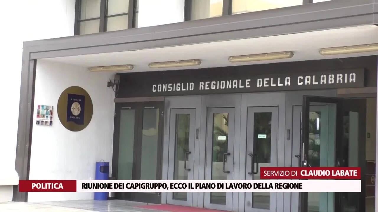 Riunione dei capigruppo, ecco il piano di lavoro della Regione