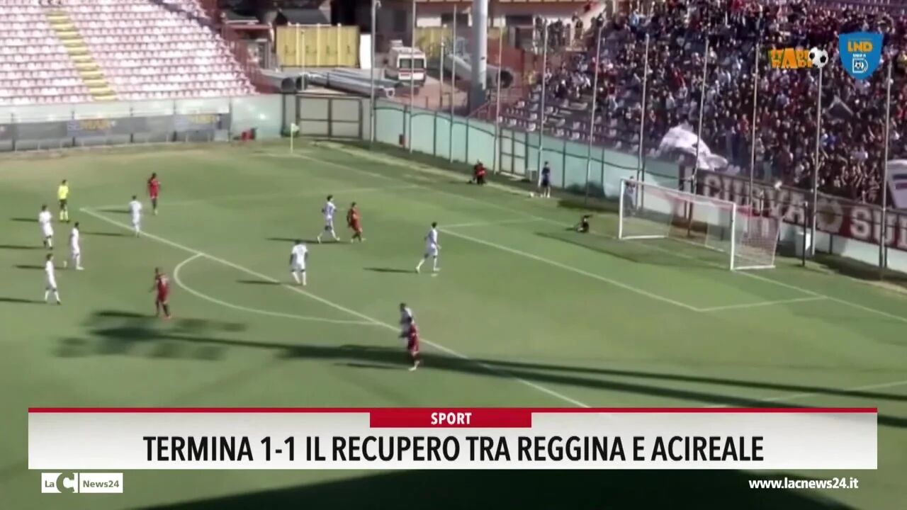 Termina 1-1 il recupero tra Reggina e Acireale