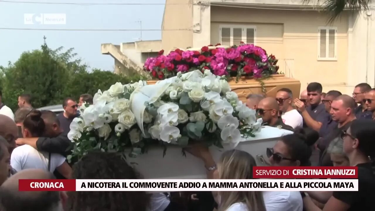 A Nicotera il commovente addio a mamma Antonella e alla piccola Maya