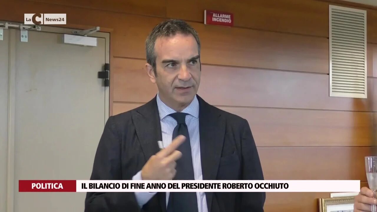 Il bilancio di fine anno del presidente Roberto Occhiuto