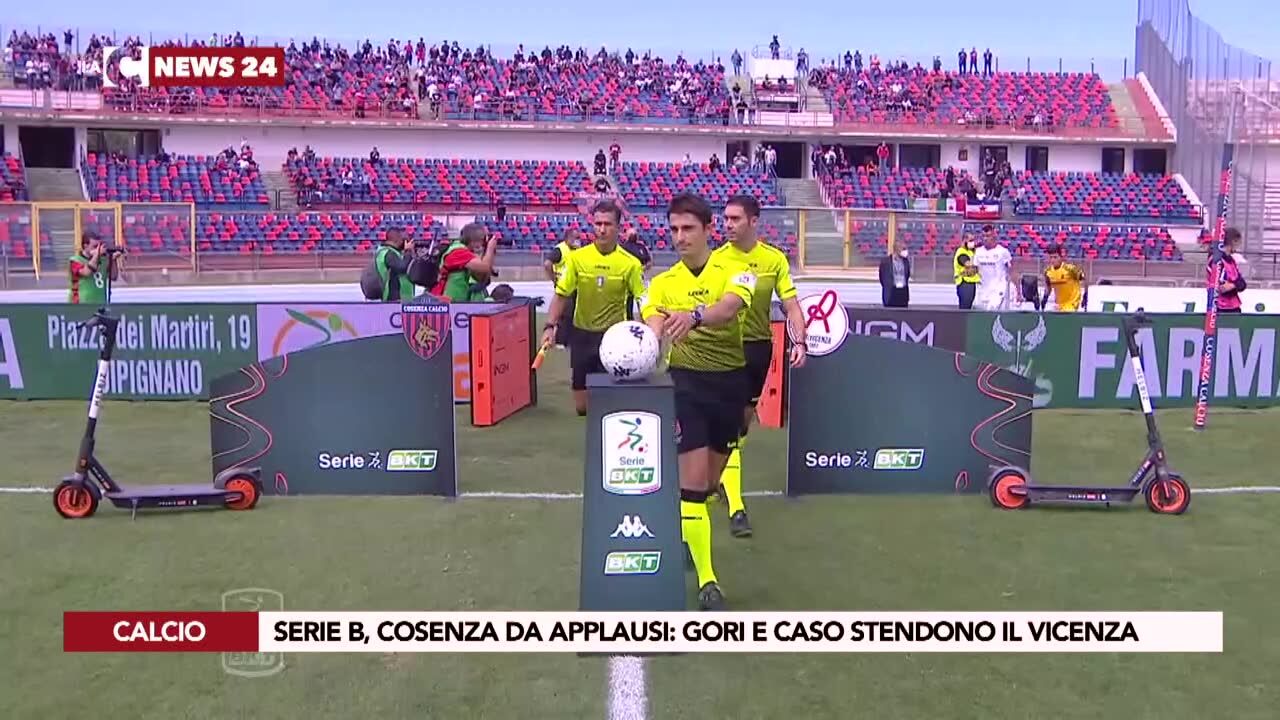 Serie B, Cosenza da applausi: Gori e Caso stendono il Vicenza