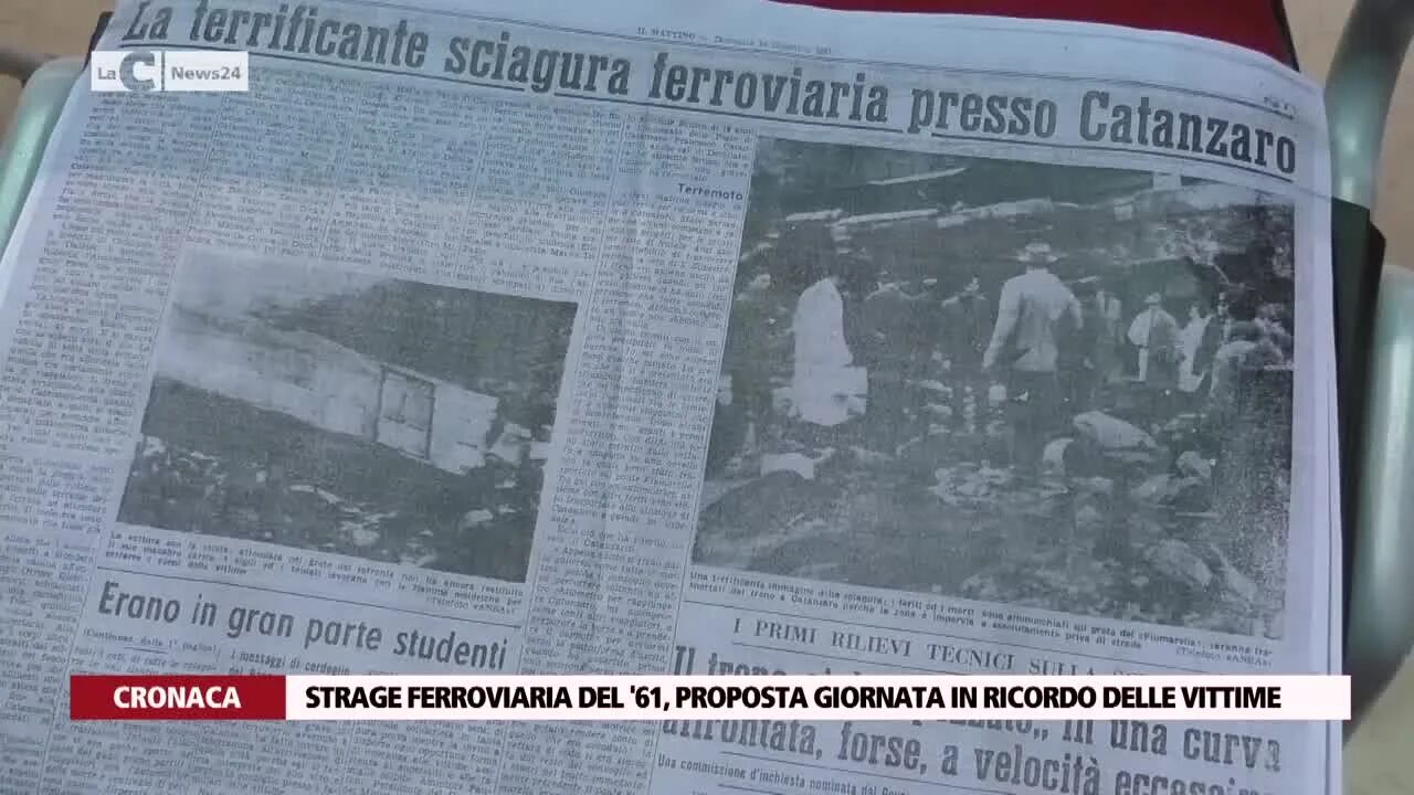 Strage ferroviaria del '61, proposta giornata in ricordo delle vittime