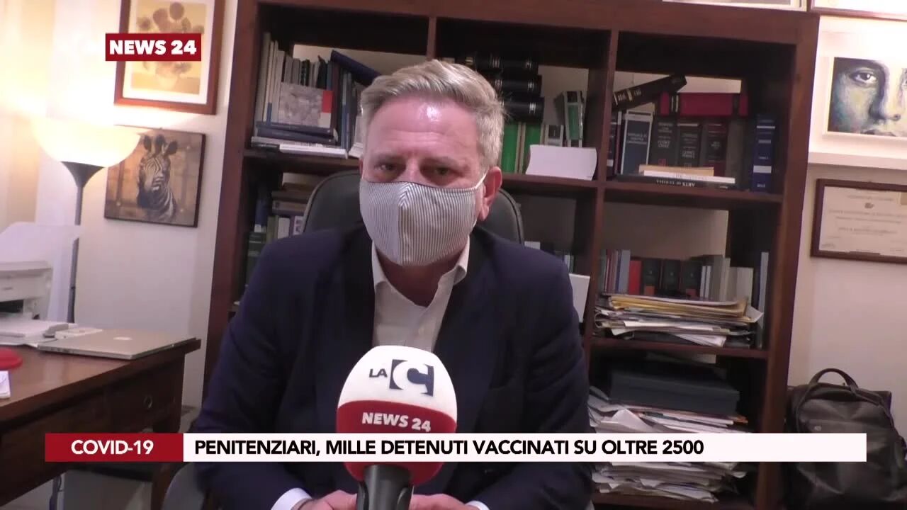 Penitenziari, mille detenuti vaccinati su oltre 2500