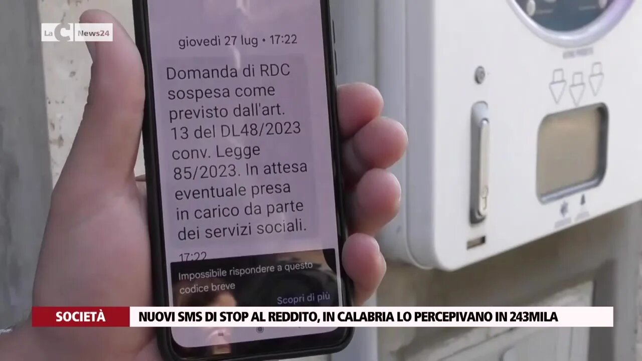 Nuovi sms di stop al reddito, in Calabria lo percepivano in 243mila