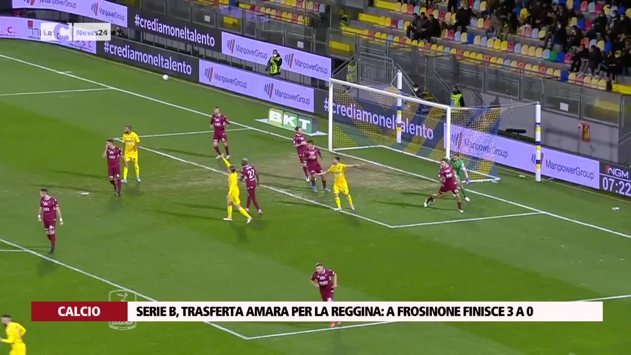 Serie B, trasferta amara per la Reggina: a Frosinone finisce 3 a 0