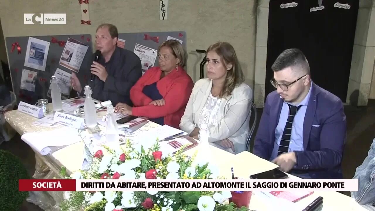 Diritti da abitare, presentato ad Altomonte il saggio di Gennaro Ponte