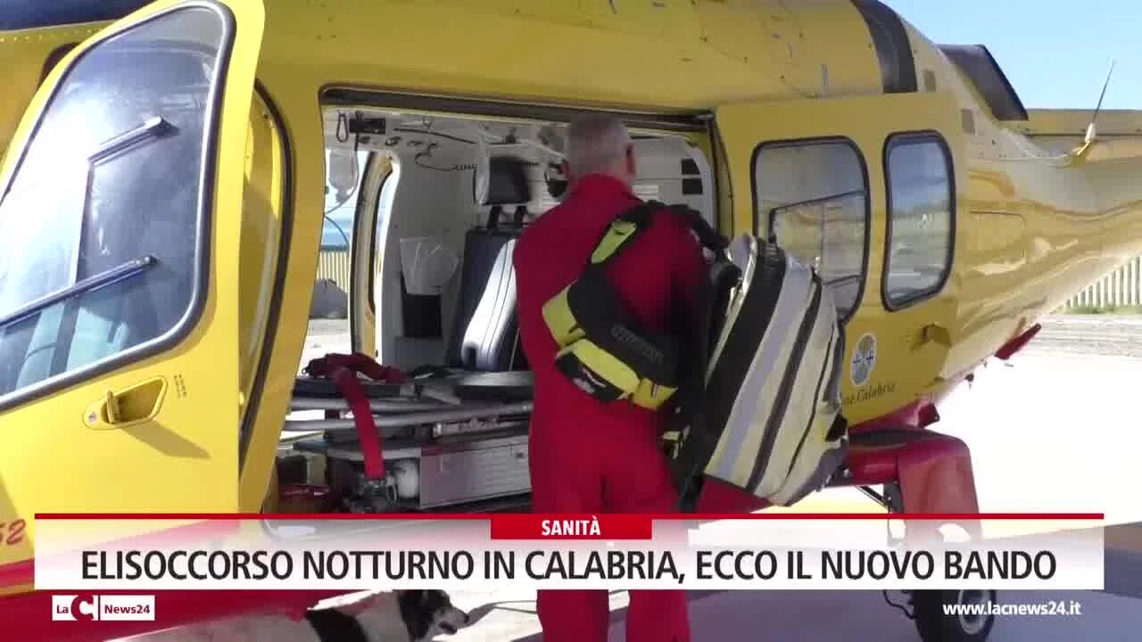 Elisoccorso notturno in Calabria, ecco il nuovo bando