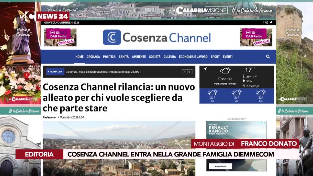 Cosenza Channel entra nella grande famiglia Diemmecom