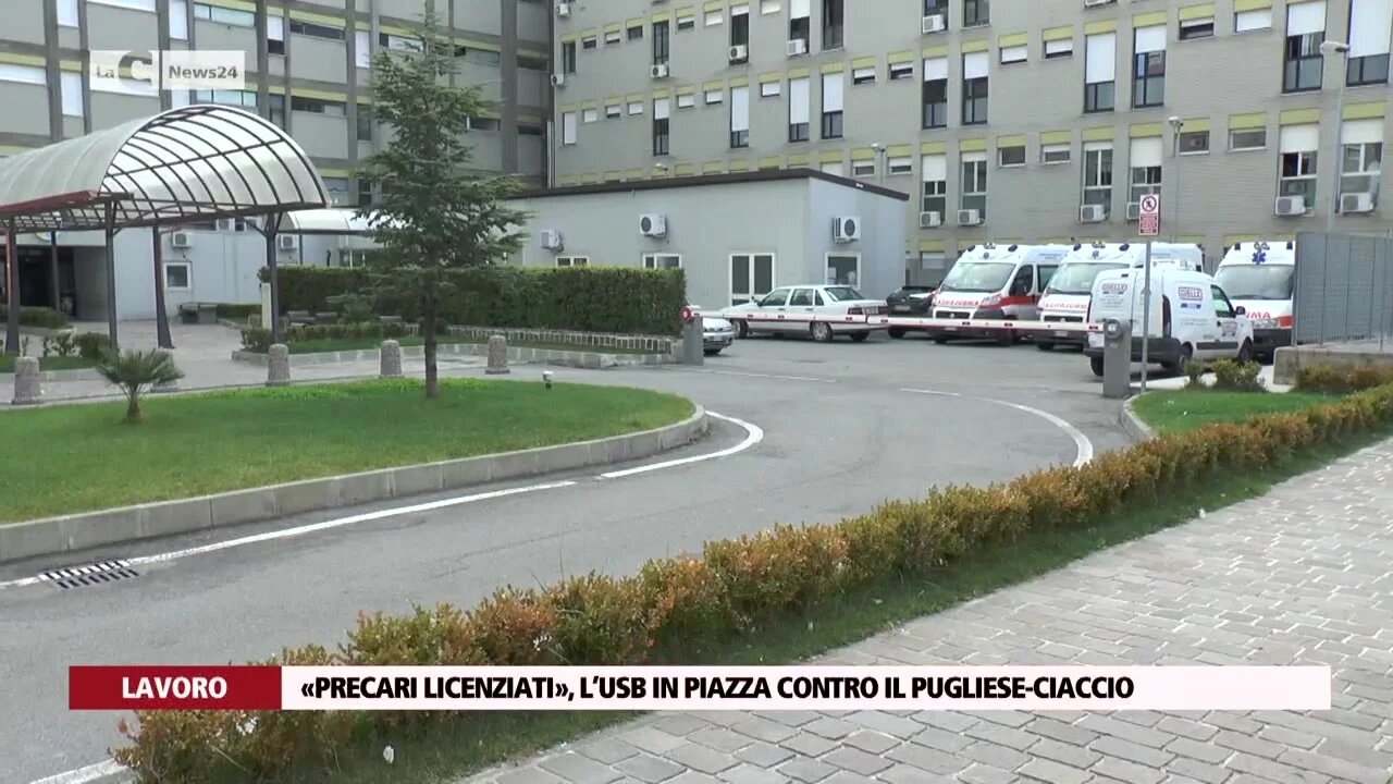 «Precari licenziati», l’Usb in piazza contro il Pugliese-Ciaccio