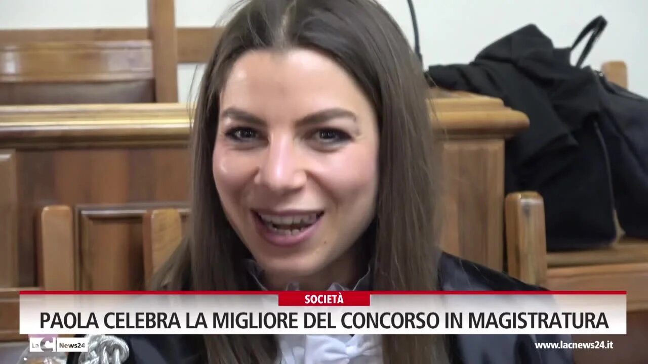 Paola celebra la migliore del concorso in magistratura