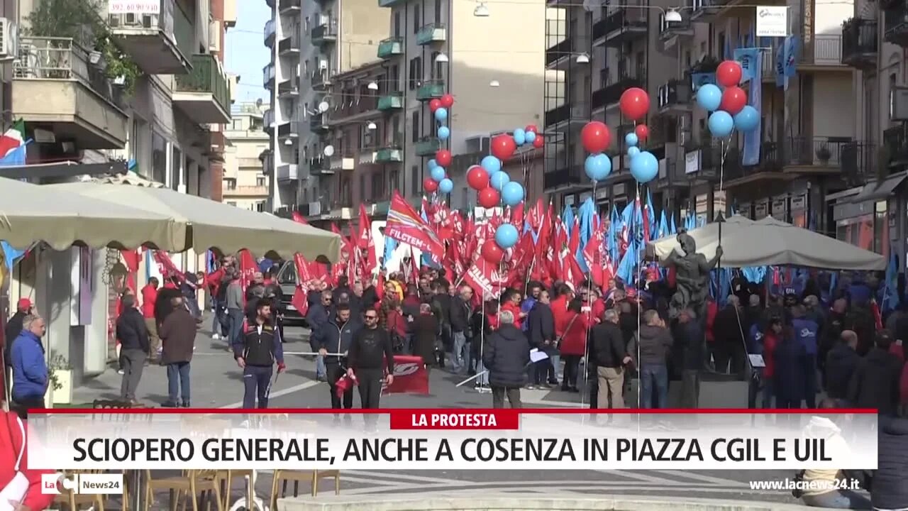 Sciopero generale, anche a Cosenza in piazza Cgil e Uil