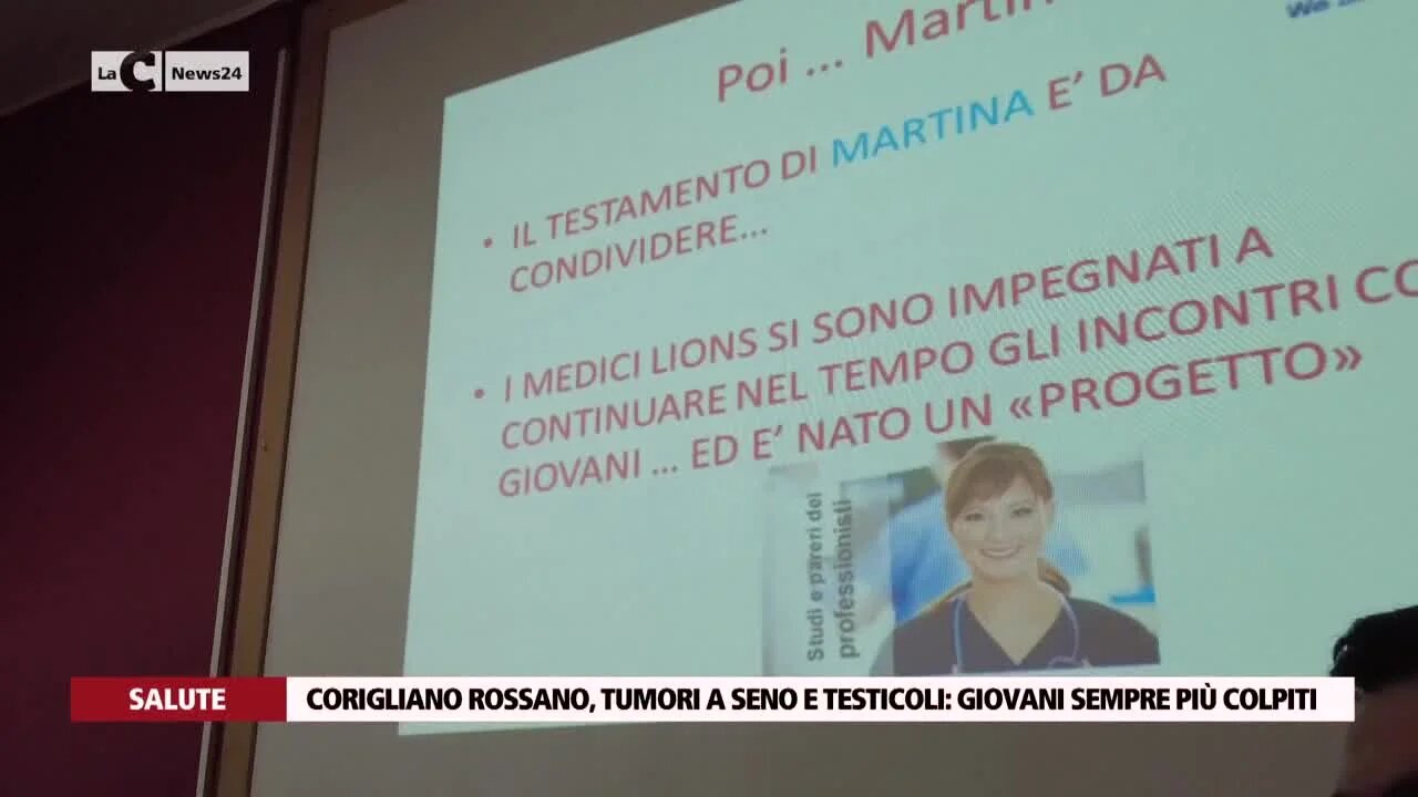 Corigliano Rossano, tumori a seno e testicoli: giovani sempre più colpiti