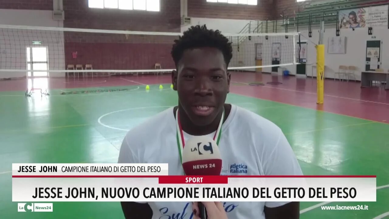 Jesse John, nuovo campione italiano del getto del peso