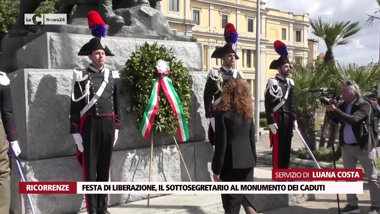 Festa di liberazione, il sottosegretario al monumento dei caduti