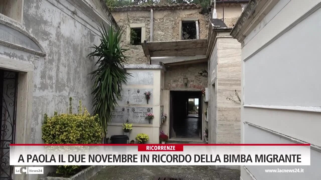 A Paola il due Novembre in ricordo della bimba migrante