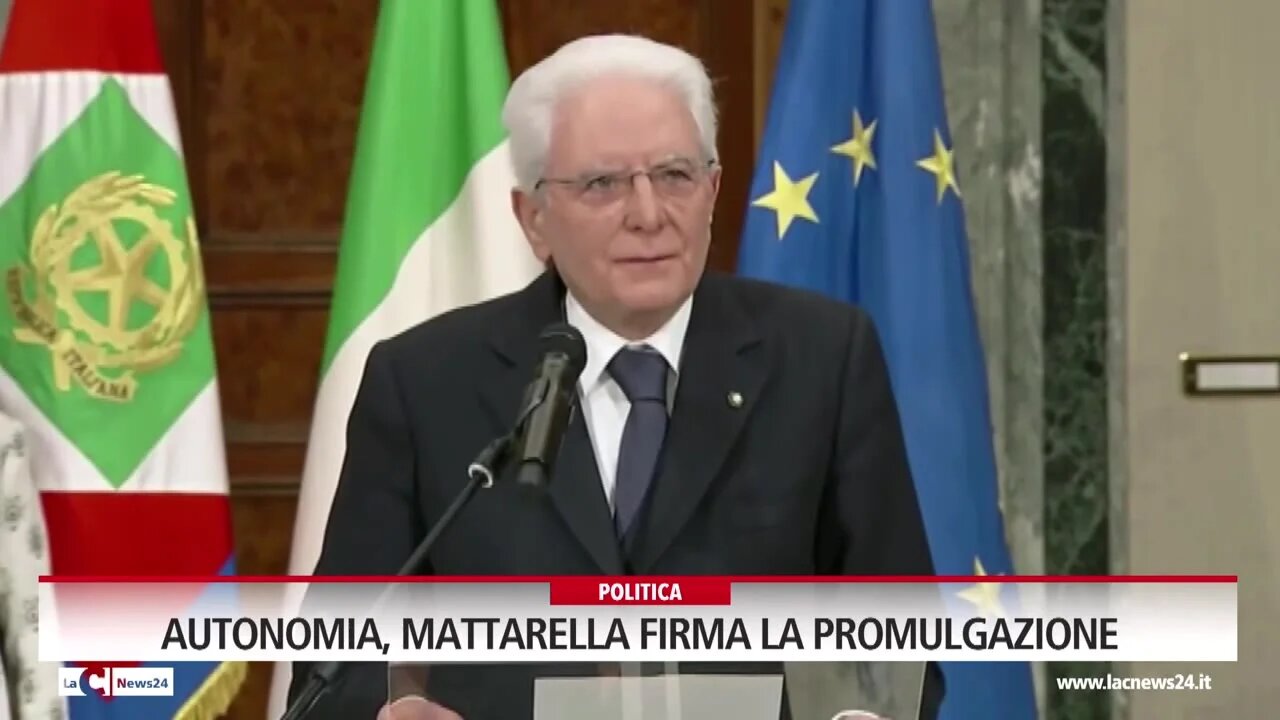 Il Presidente Mattarella ha promulgato la legge sull’Autonomia differenziata