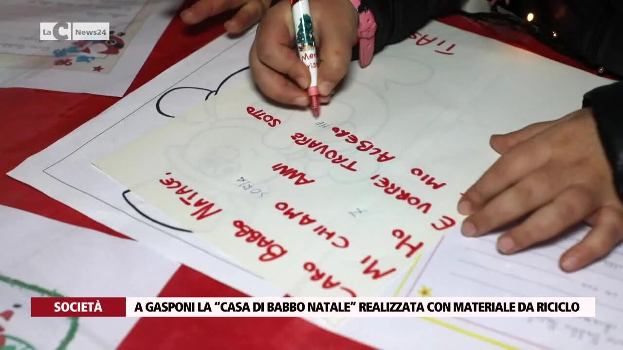 A Gasponi di Drapia la “Casa di Babbo Natale” realizzata con materiale da riciclo