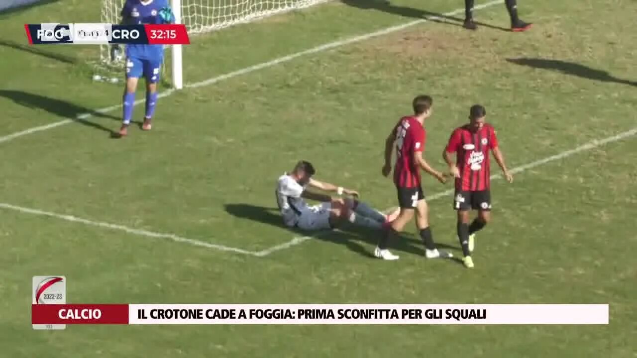 Il Crotone cade a Foggia: prima sconfitta per gli squali