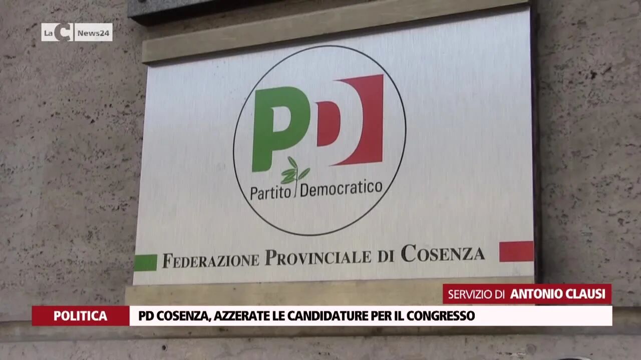 Pd Cosenza, azzerate le candidature per il congresso