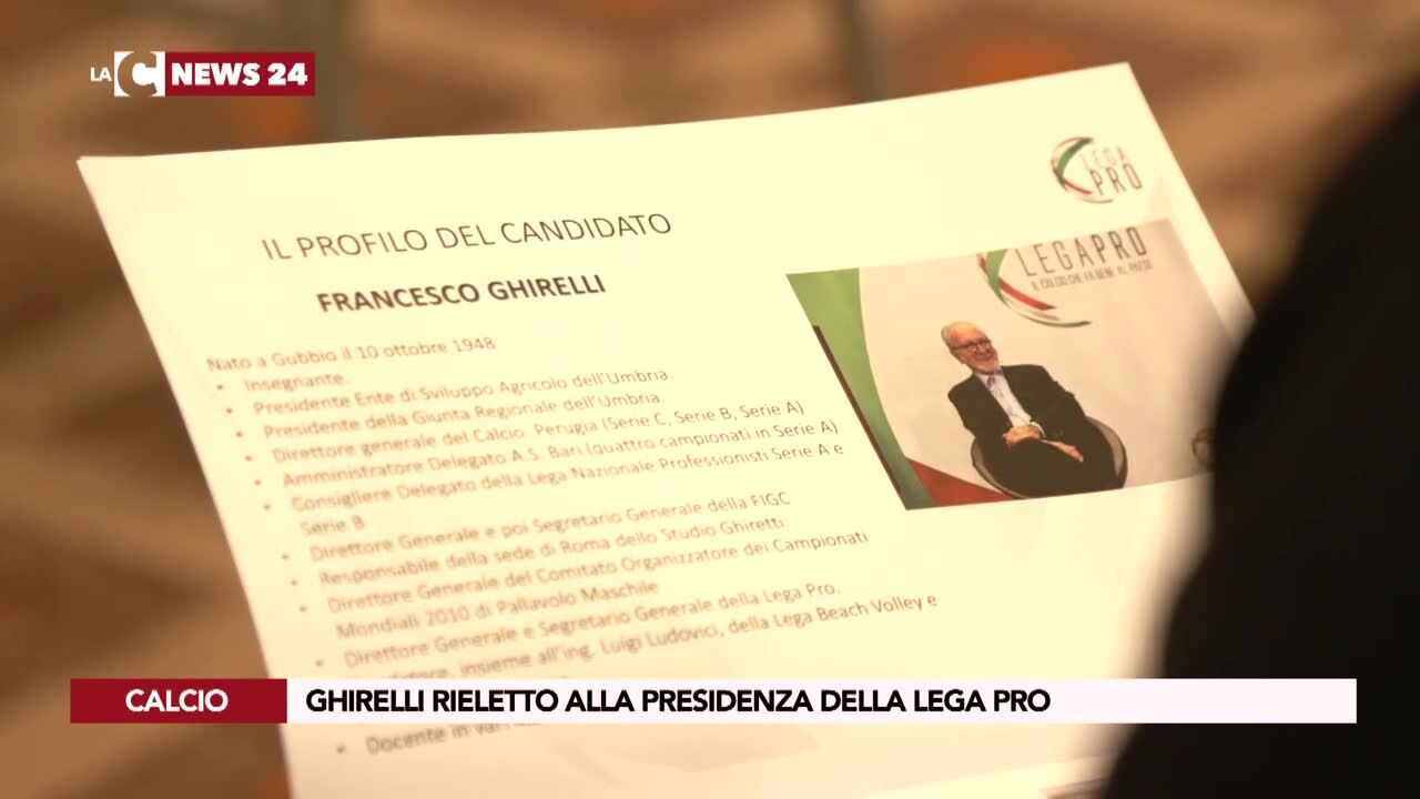 Ghirelli rieletto alla presidenza della Lega Pro